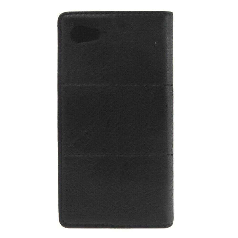Book Case Handyhülle für Sony Xperia Z5 Compact Schwarz Schutz Tasche