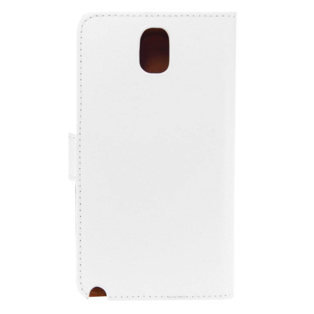 Book Case Handyhülle für Samsung Galaxy Note 3 Weiß Leder 4250710547326