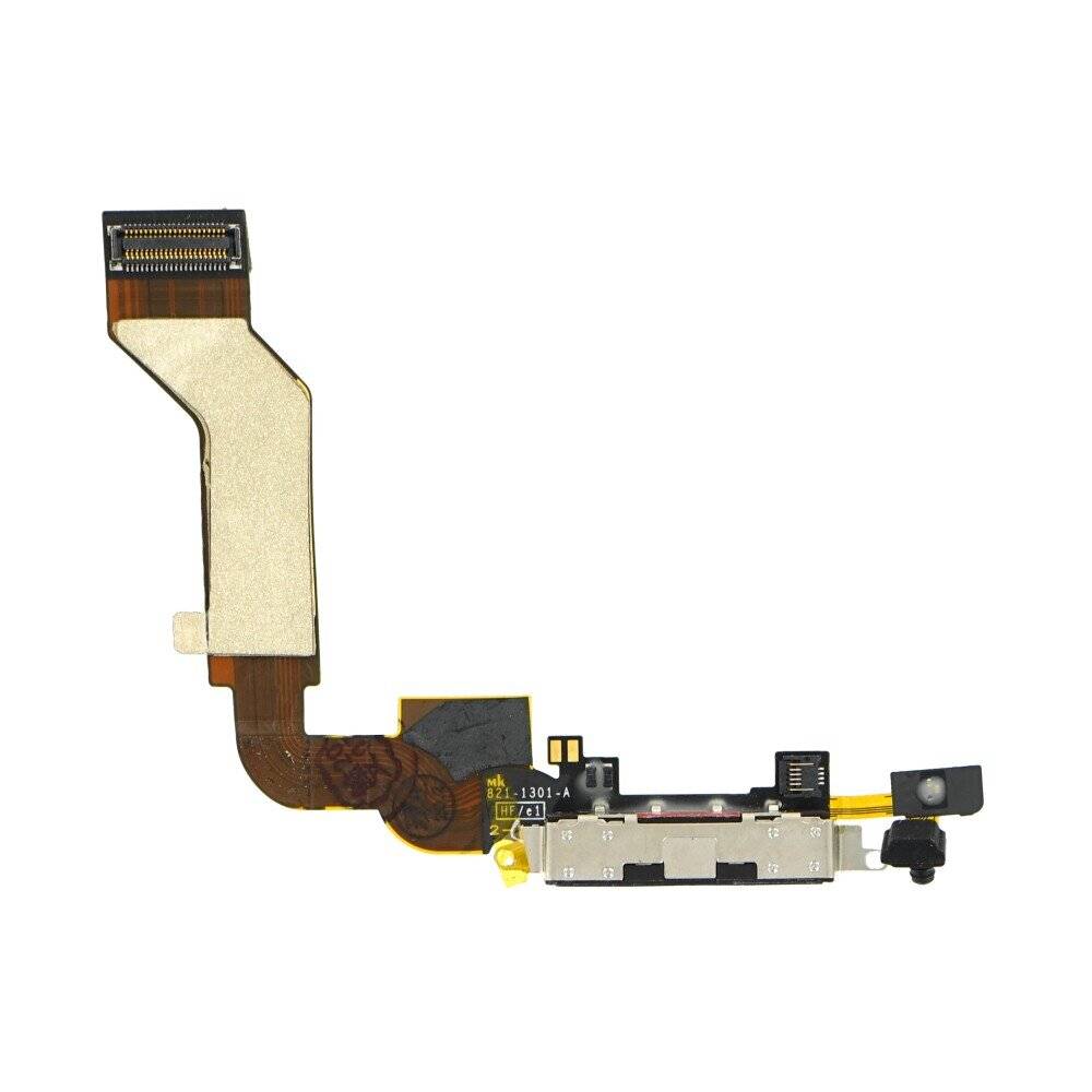 Ladebuchse für iPhone 4s Schwarz Dock Connector Flex Ersatz
