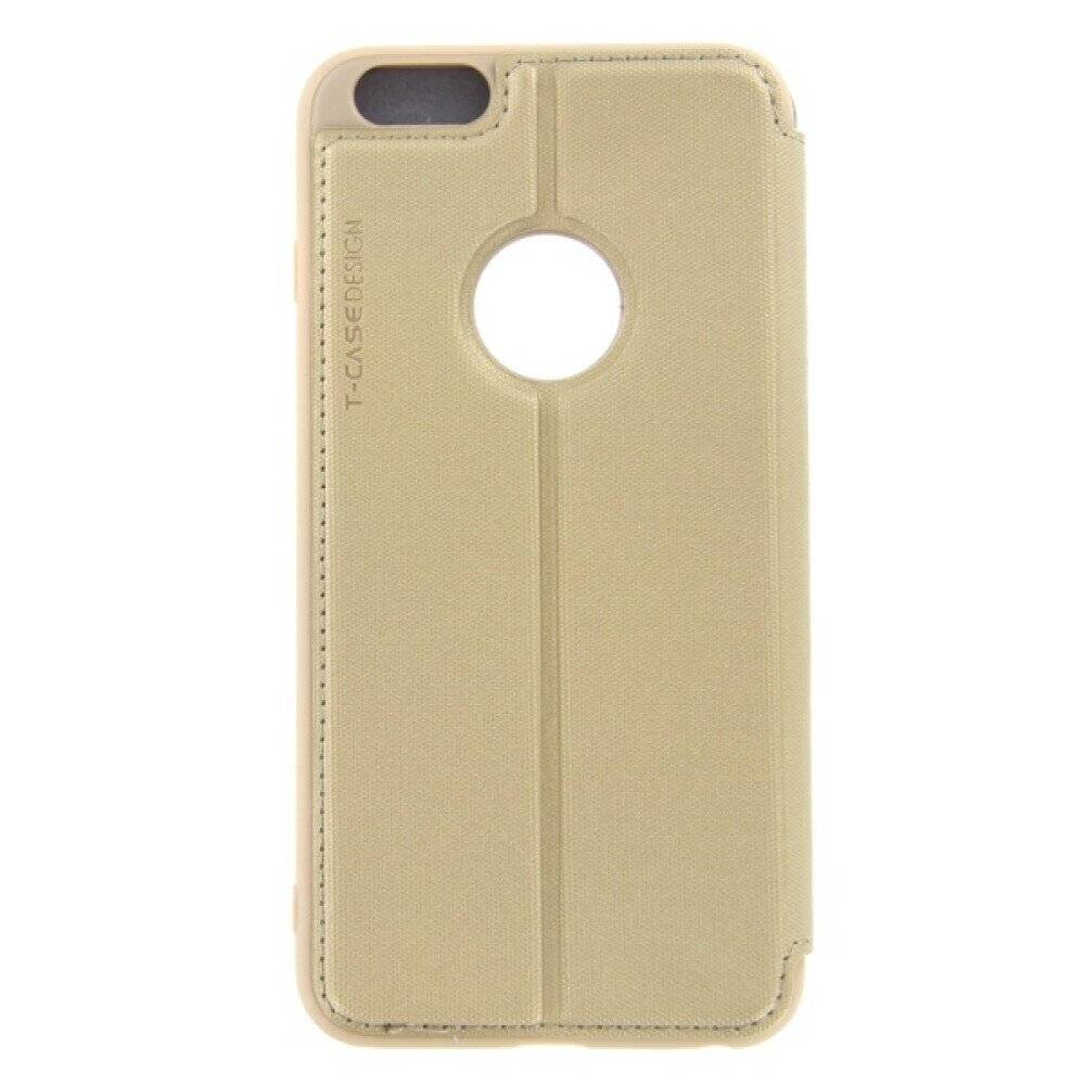 Original Magnet Flip Handyhülle für iPhone 6 / 6s Plus Gold Schutz Tasche