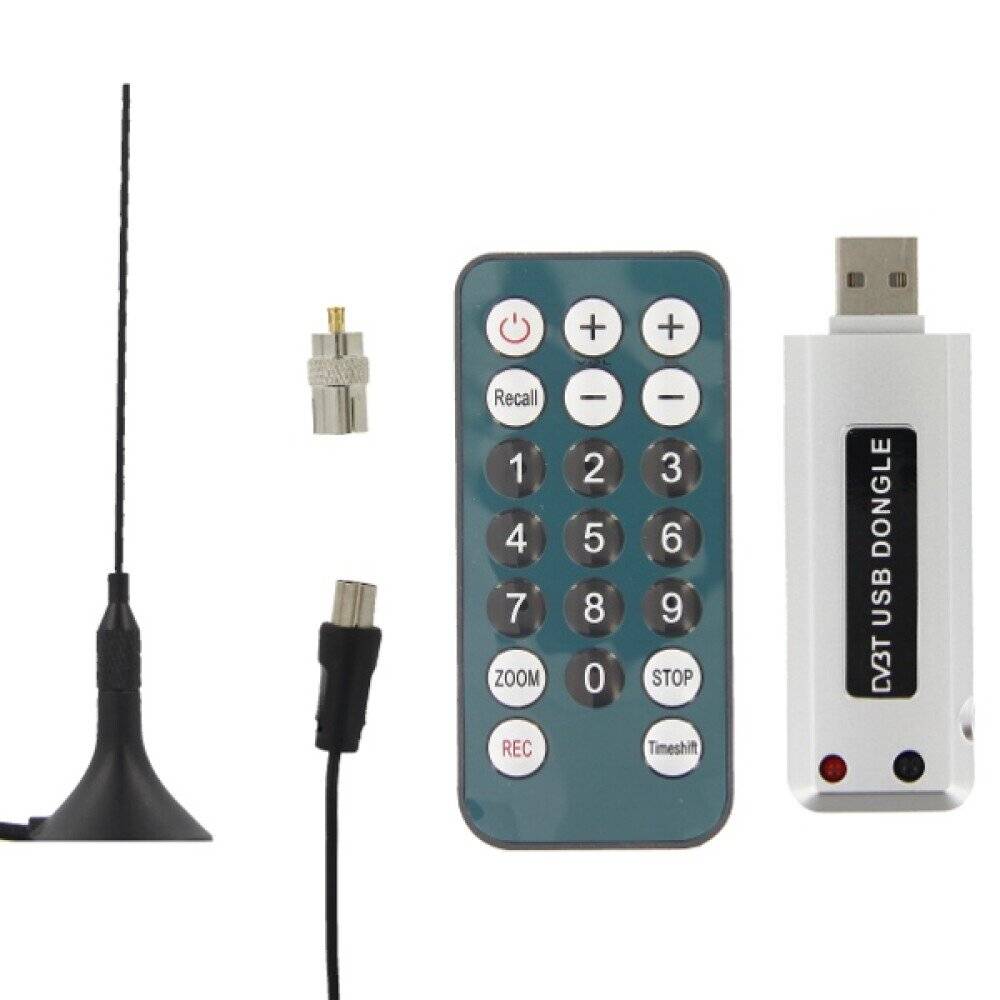 USB DVB-T Empfänger mit 28 dB Antenne für TV-Empfang
