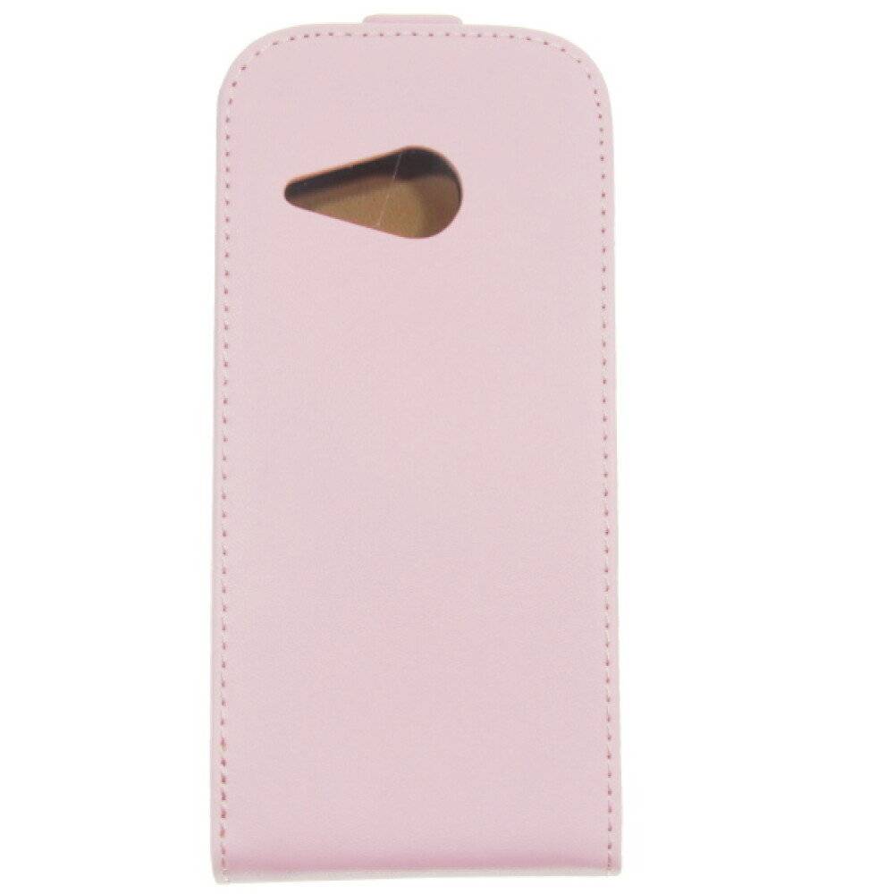 Leder Flip Handyhülle für HTC M8 Mini Rosa Schutz Case