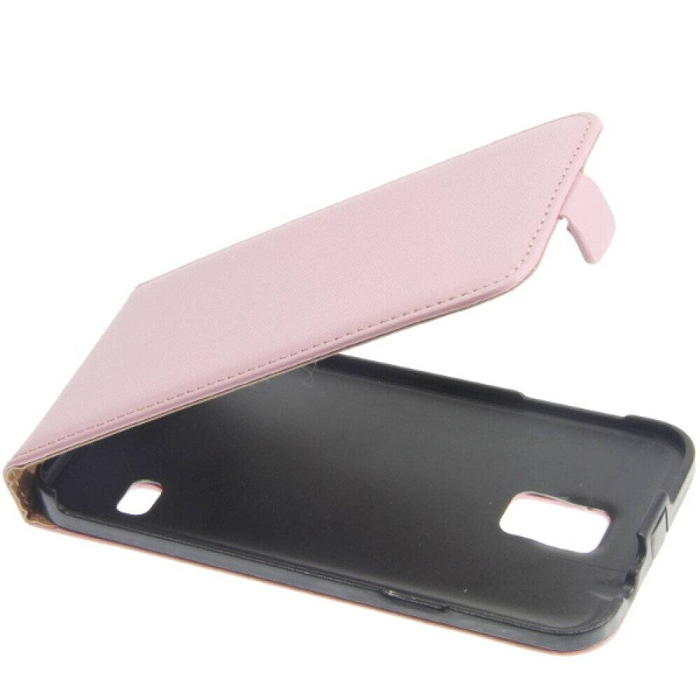 Slim Leder Flip Hülle für Samsung Galaxy S5 G900 Pink 4250710549764