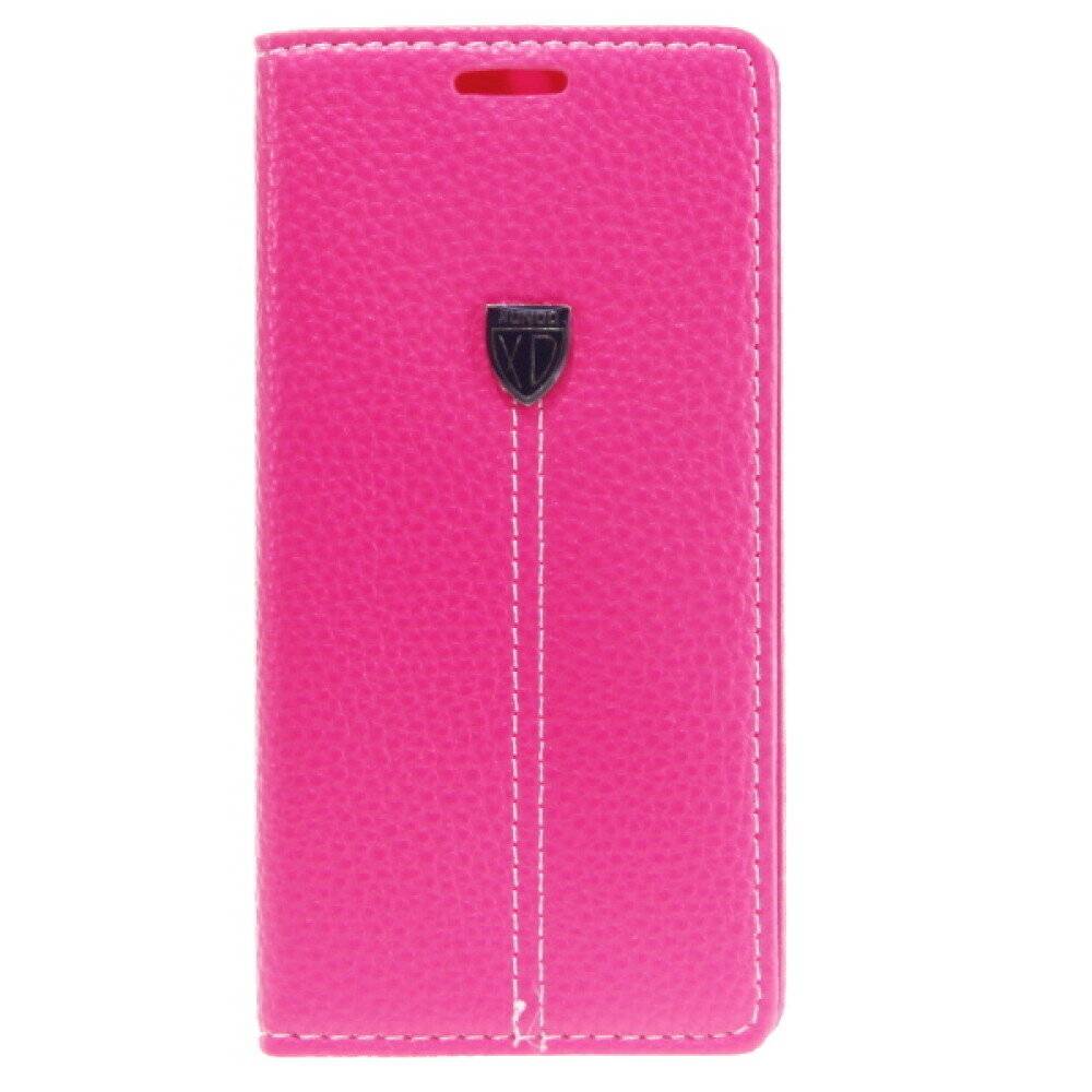 Book Case Handyhülle für Samsung Galaxy S6 Braun Pink Schutz Case