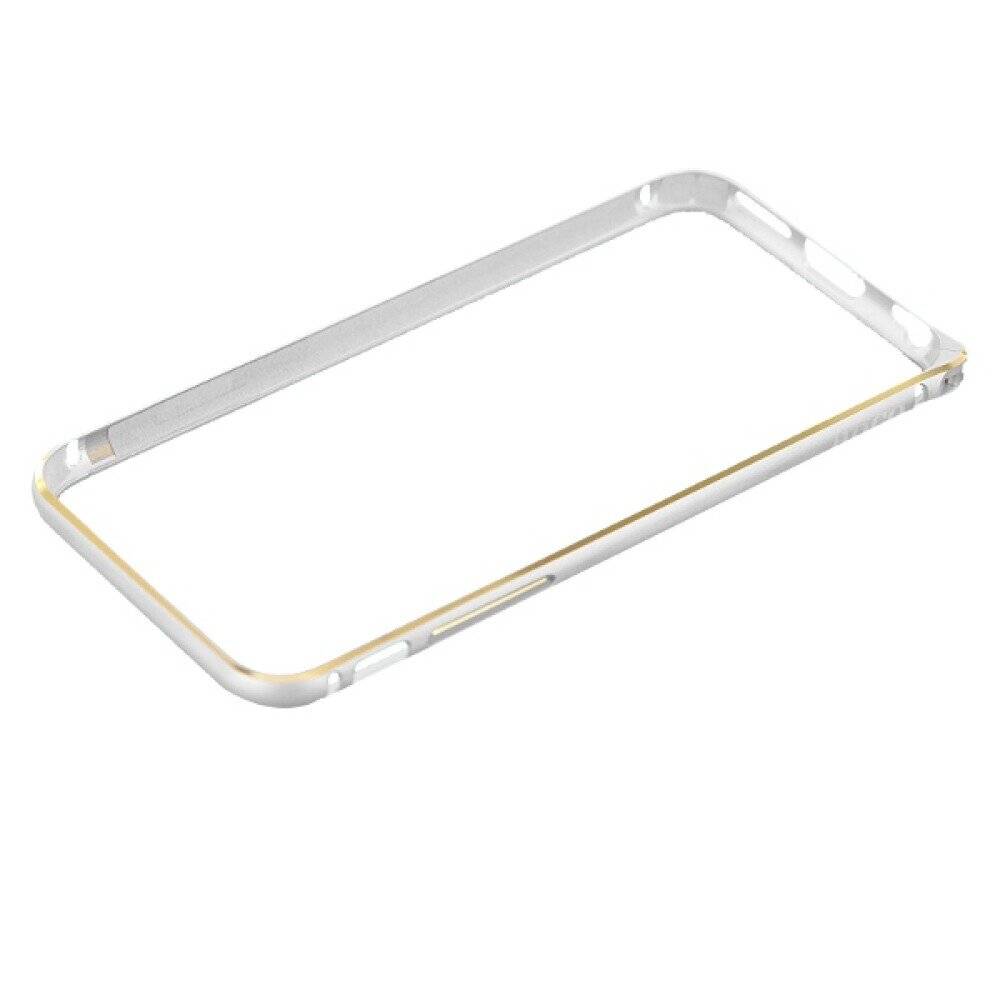 Original Metall Bumper Handyhülle für iPhone 6 6S Silber HI-T017