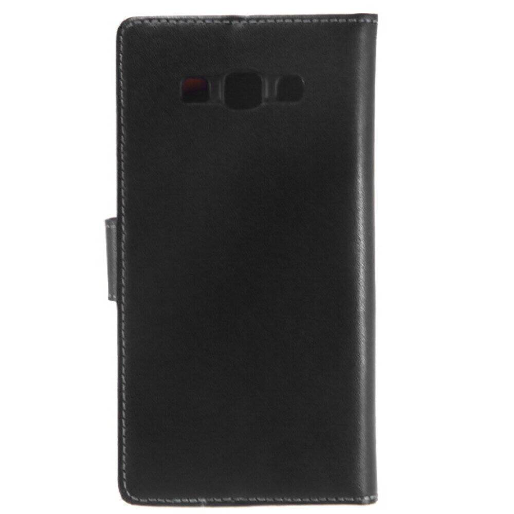 Book Case Handyhülle für Galaxy A700 Schwarz Leder 4250710560868