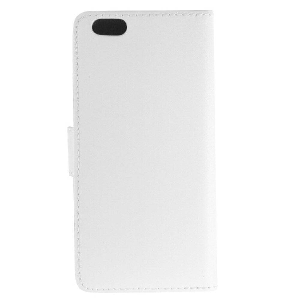 Book Case Handyhülle für iPhone 6 6s Weiß Slim Leder Schutz Case