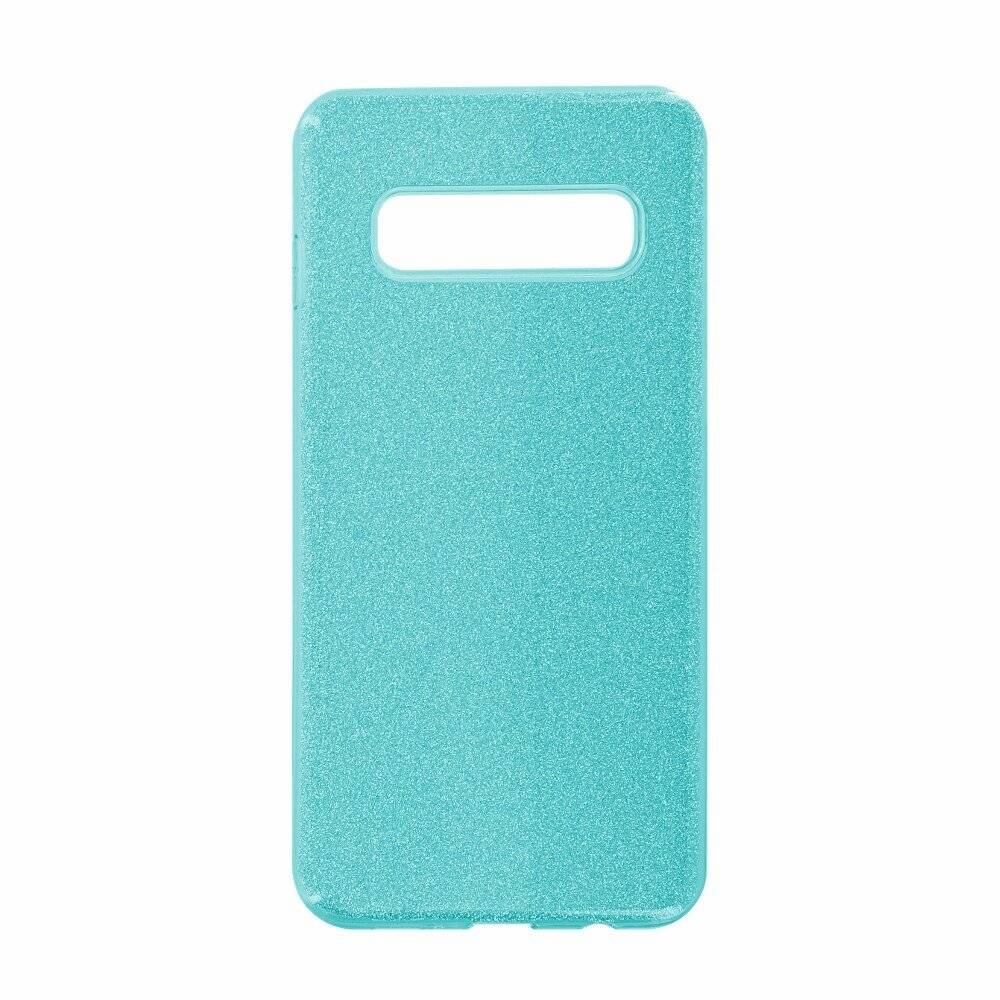 Glitzernde Silikon Handyhülle Samsung Galaxy S10 Plus Türkis Schutz Case cnt1295
