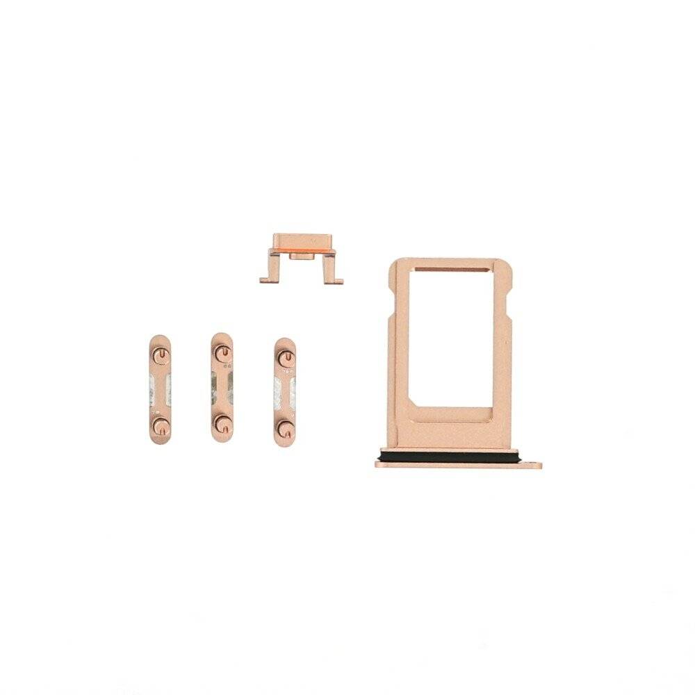 Tasten Set für iPhone 8 Ersatz Button Knopf Taste Flex Kabel Stummschalter Gold