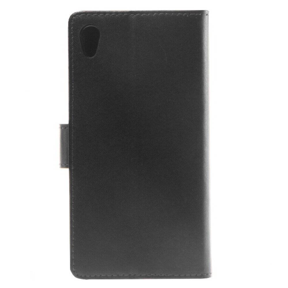 Book Case Handyhülle für Sony Xperia Z5 Schwarz Leder 4250710565238