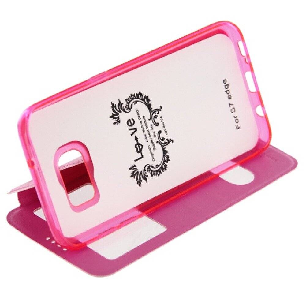 Flip Case Handyhülle für Samsung Galaxy S7 Edge Pink