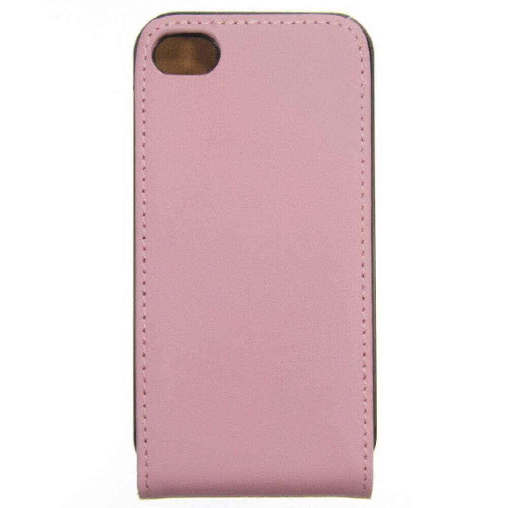 Slim Leder Flip Hülle für iPhone 4 4s Rosa Handy Tasche Schutz