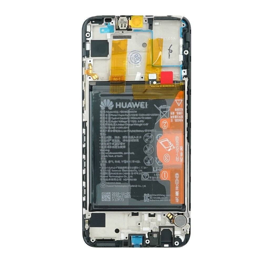 Original Display für Huawei P Smart 2019 LCD + Rahmen Schwarz 02352JEY