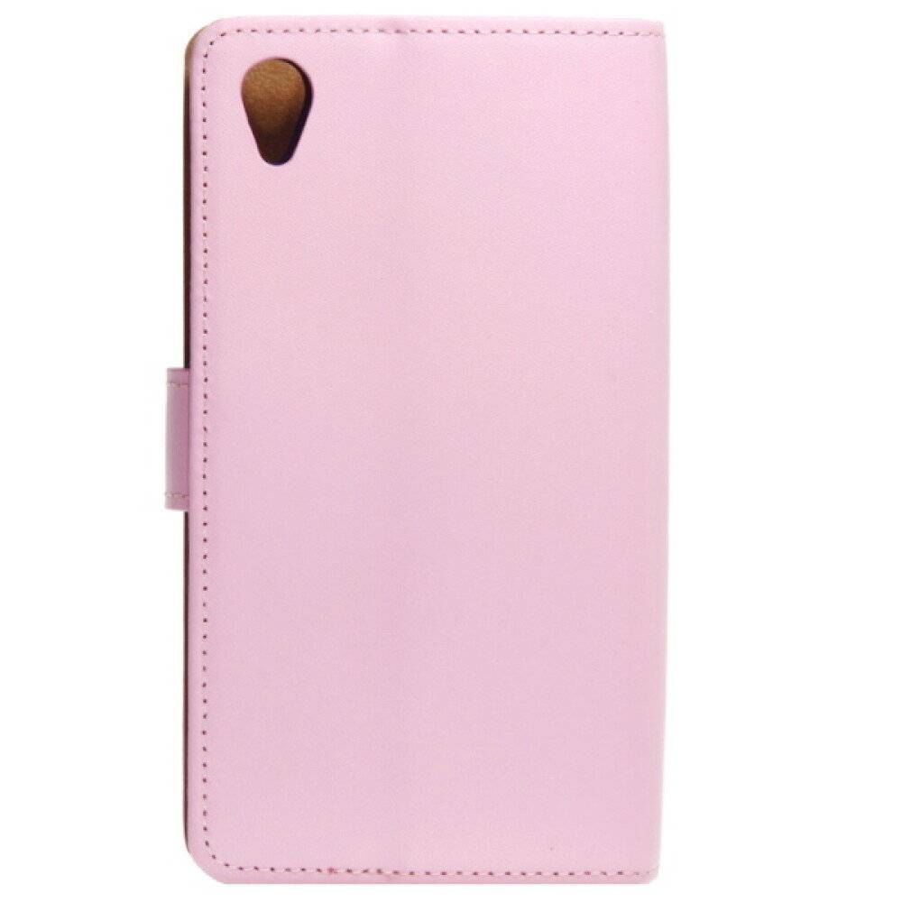 Leder Handyhülle für Sony Xperia Z1 Pink Schutz Case 4250710547272