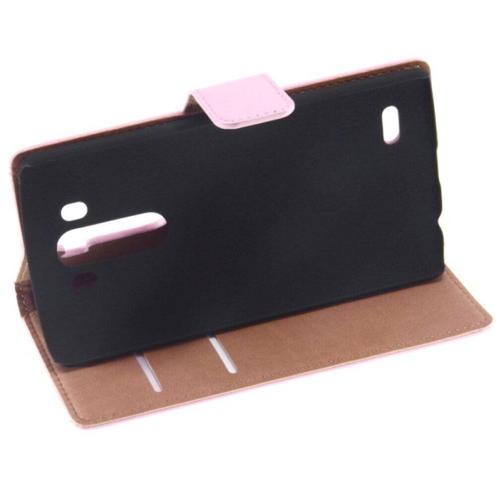 Lederhülle Handyhülle für LG G3 Pink Schutz Case 4250710554034