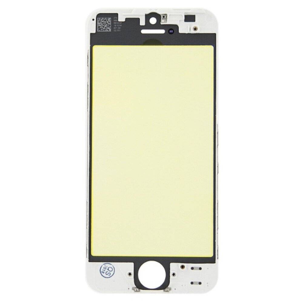 Displayglas für iPhone 5 weiß LCD + Rahmen Displayschutz