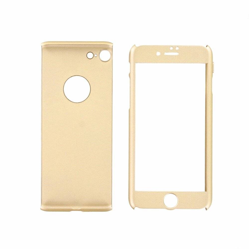 360° Handyhülle für iPhone 7 Gold Schutz Case