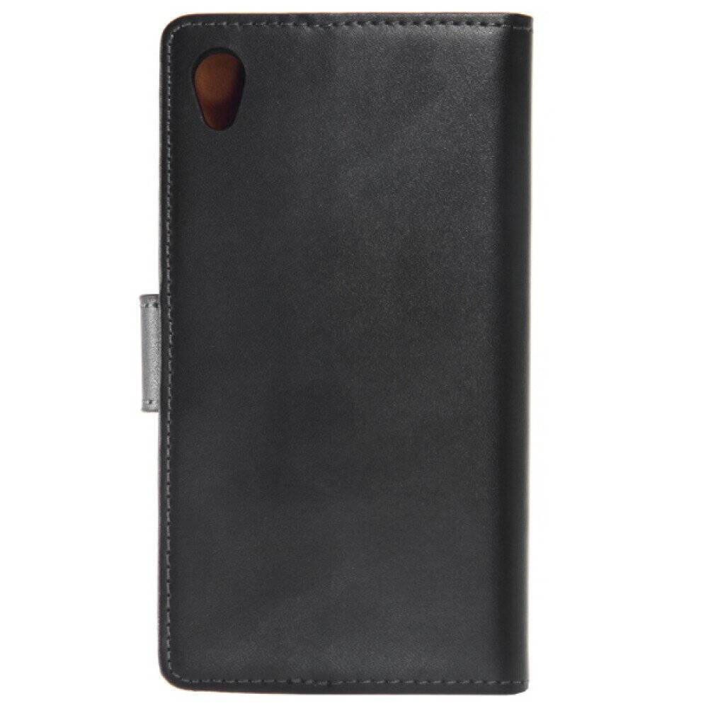 Handyhülle Klapptasche für Sony Xperia M4 Aqua Schwarz Schutz Tasche