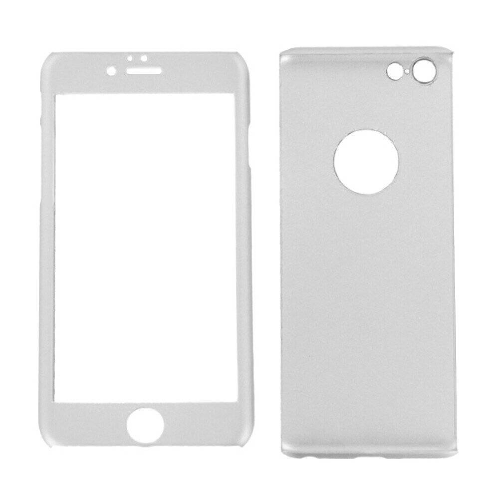 360° Hülle für iPhone 6/6s Silber Schutz Case