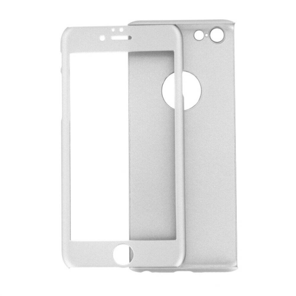 360° Hülle für iPhone 6/6s Silber Schutz Case