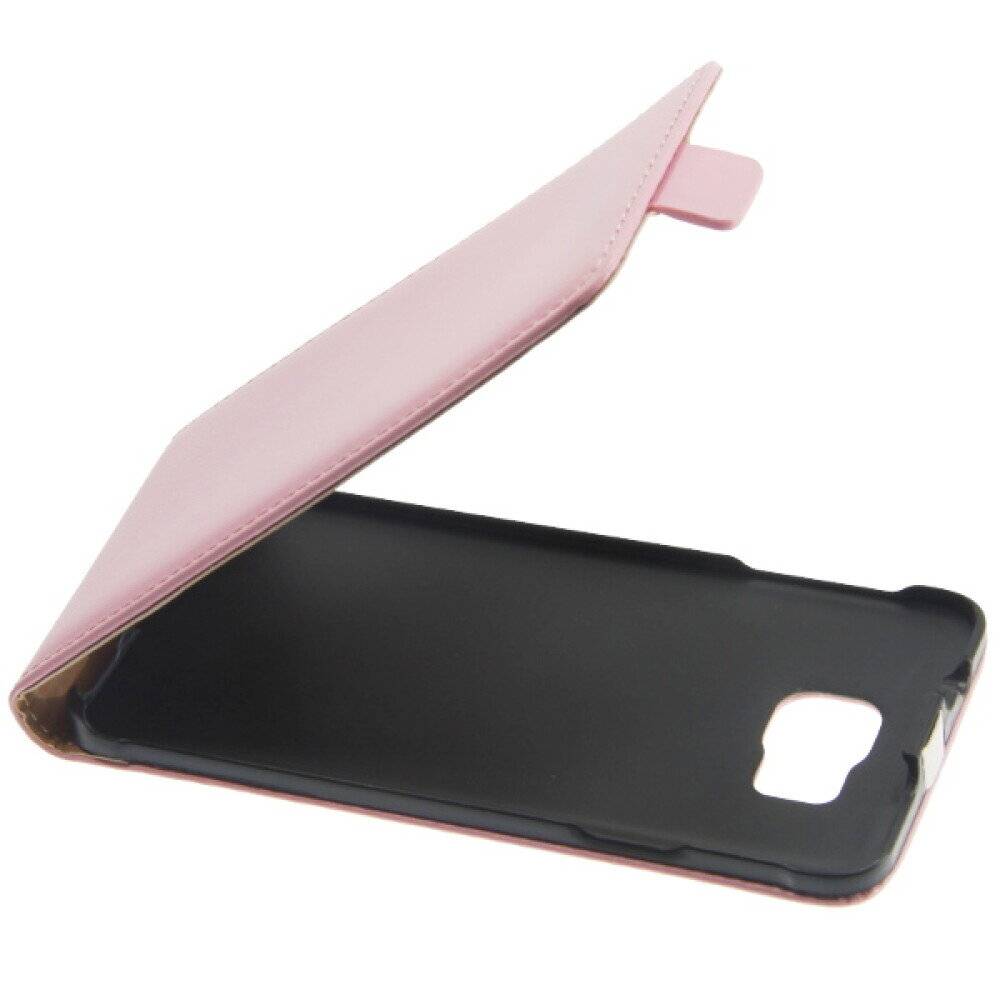 Slim Leder Flip Hülle für Samsung G850 Galaxy Alpha Pink 4250710555598