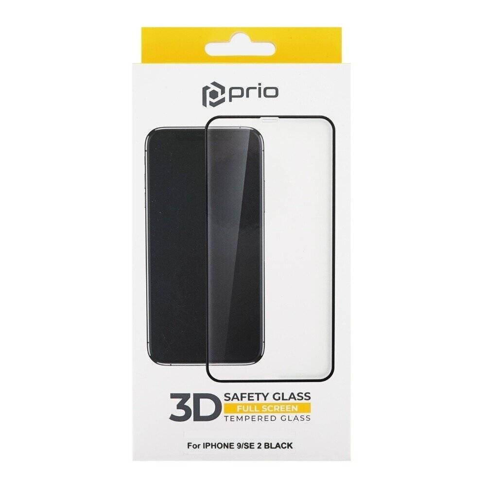 prio 3D Displayschutzglas für iPhone SE (2022/2020) schwarz