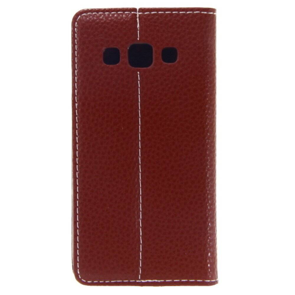 Book Case Fashion for Galaxy A3 - Brown