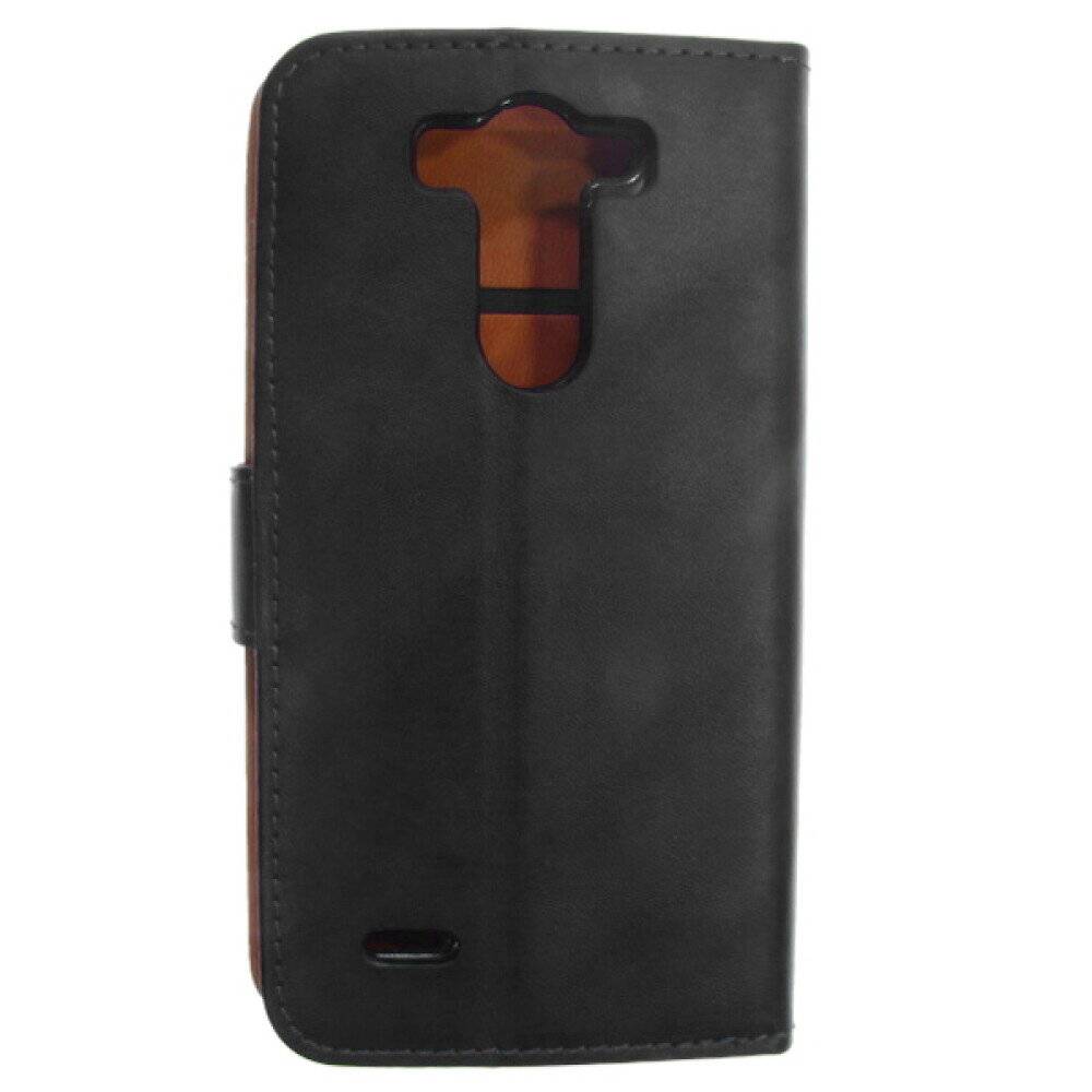 Book Case Handyhülle für LG G3 Mini Schwarz Lederhülle 4250710558100