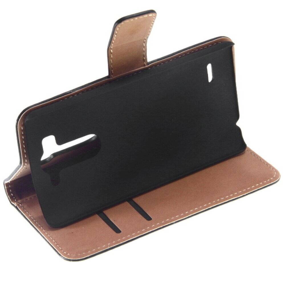 Book Case Handyhülle für LG G3 Mini Schwarz Lederhülle 4250710558100