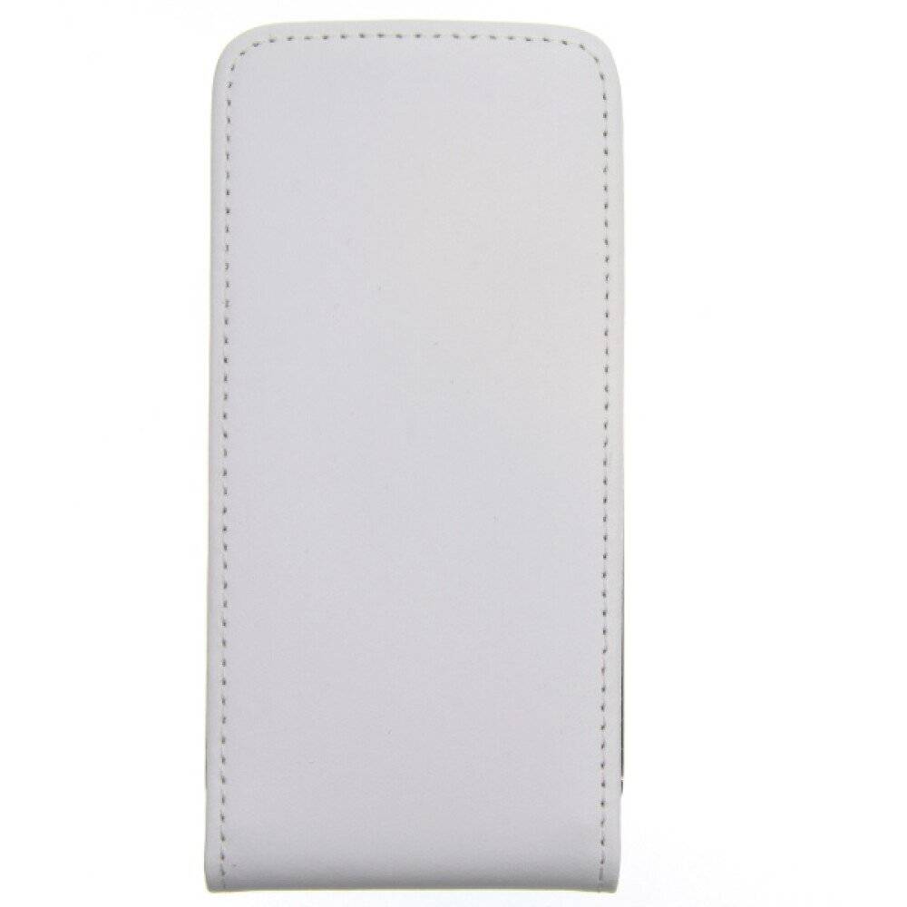 Slim Leder Flip Handyhülle für iPhone 4 4s Weiß Tasche Schutz Case