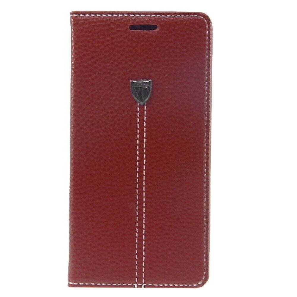 Book Case Handyhülle für Samsung Galaxy S6 Edge Plus Braun