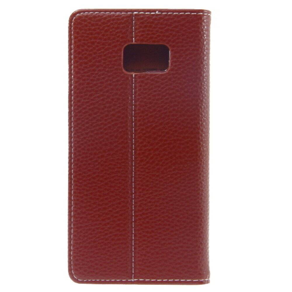 Book Case Handyhülle für Samsung Galaxy S6 Edge Plus Braun