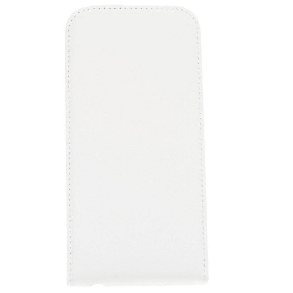 Slim Leder Flip Hülle für Samsung Galaxy S6 Weiß Handyhülle Tasche Schutz Case