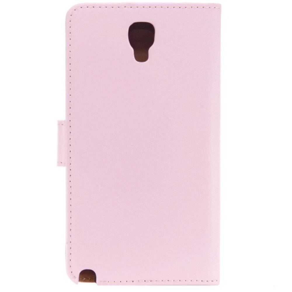 Book Case Handyhülle für Samsung Galaxy Note 3 Neo Pink Leder 4250710552818