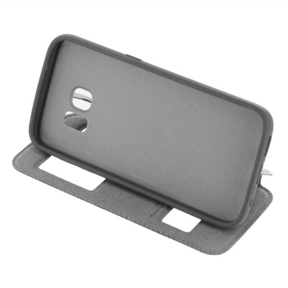 Lux Magnet Flip Handyhülle für Samsung Galaxy S7 grau Schutz Tasche