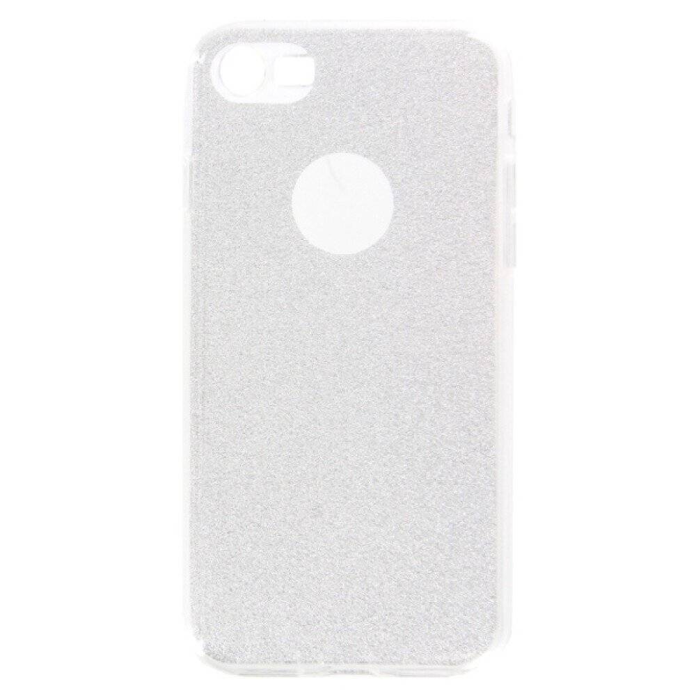 TPU Silikonhülle für iPhone 7 Silber Glitzer