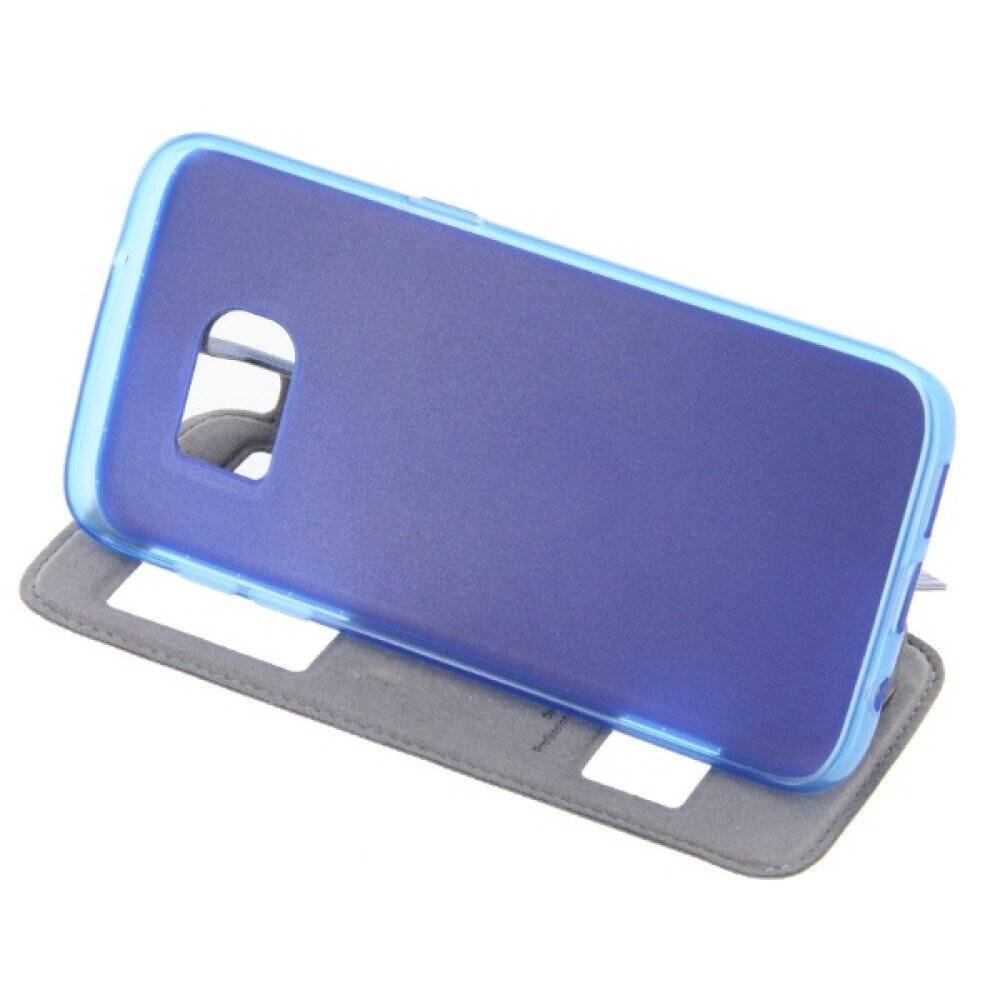 Flip Schutzhülle Handyhülle für Samsung Galaxy S7 Blau