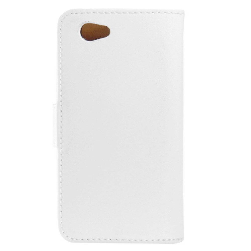 Book Case Handyhülle für Sony Xperia Z1 Compact Weiß 4250710549207