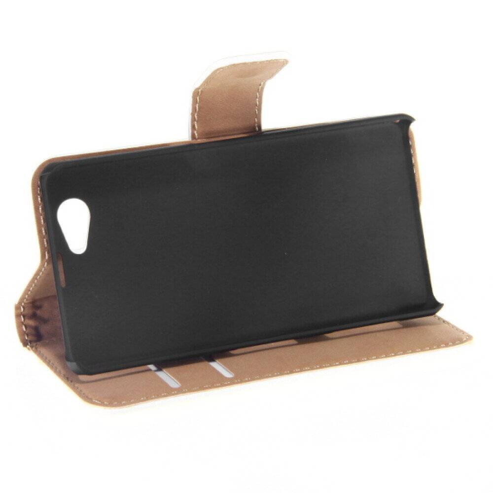 Book Case Handyhülle für Sony Xperia Z1 Compact Weiß 4250710549207