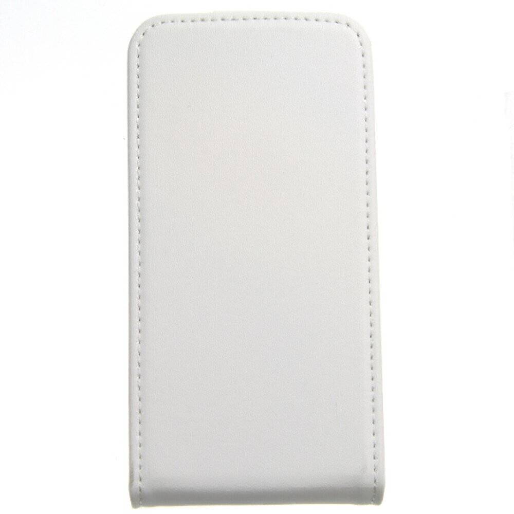 Slim Leder Flip Hülle für iPhone 4 4s Weiß Handy Tasche Schutz