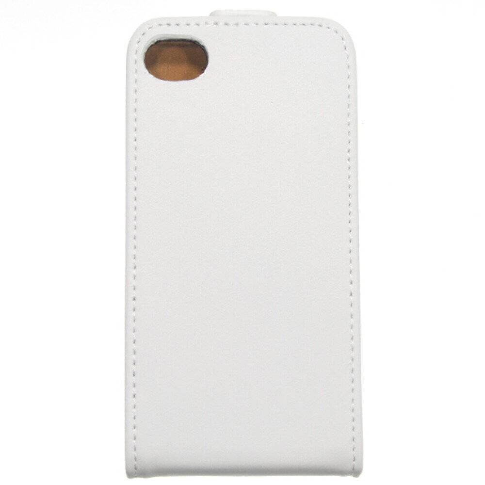 Slim Leder Flip Hülle für iPhone 4 4s Weiß Handy Tasche Schutz