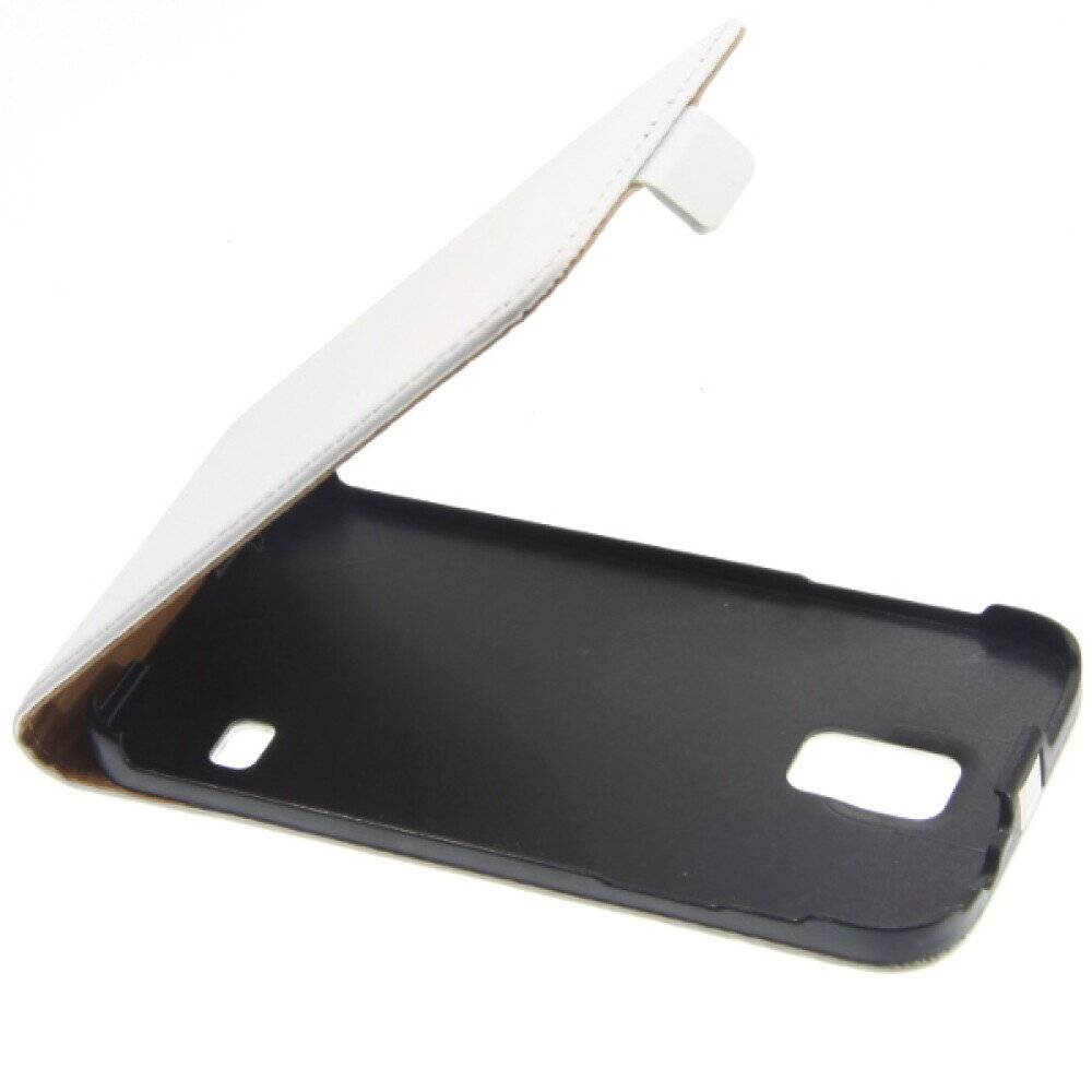 Flip Cover Handyhülle für Samsung Galaxy S5 - Weiß Schutz Case 4250710549757