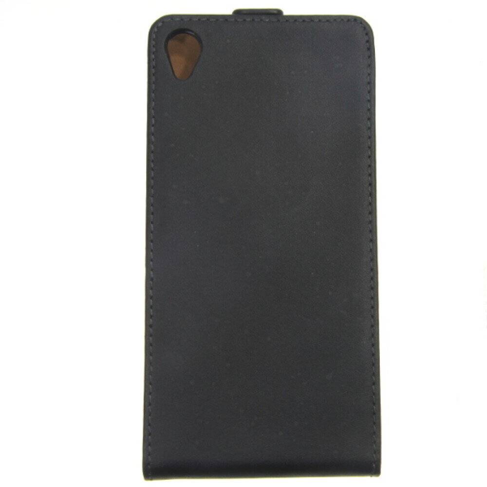 Slim Leder Flip Hülle für Sony Z3 Schwarz Handy Tasche Schutz Case 4250710556199
