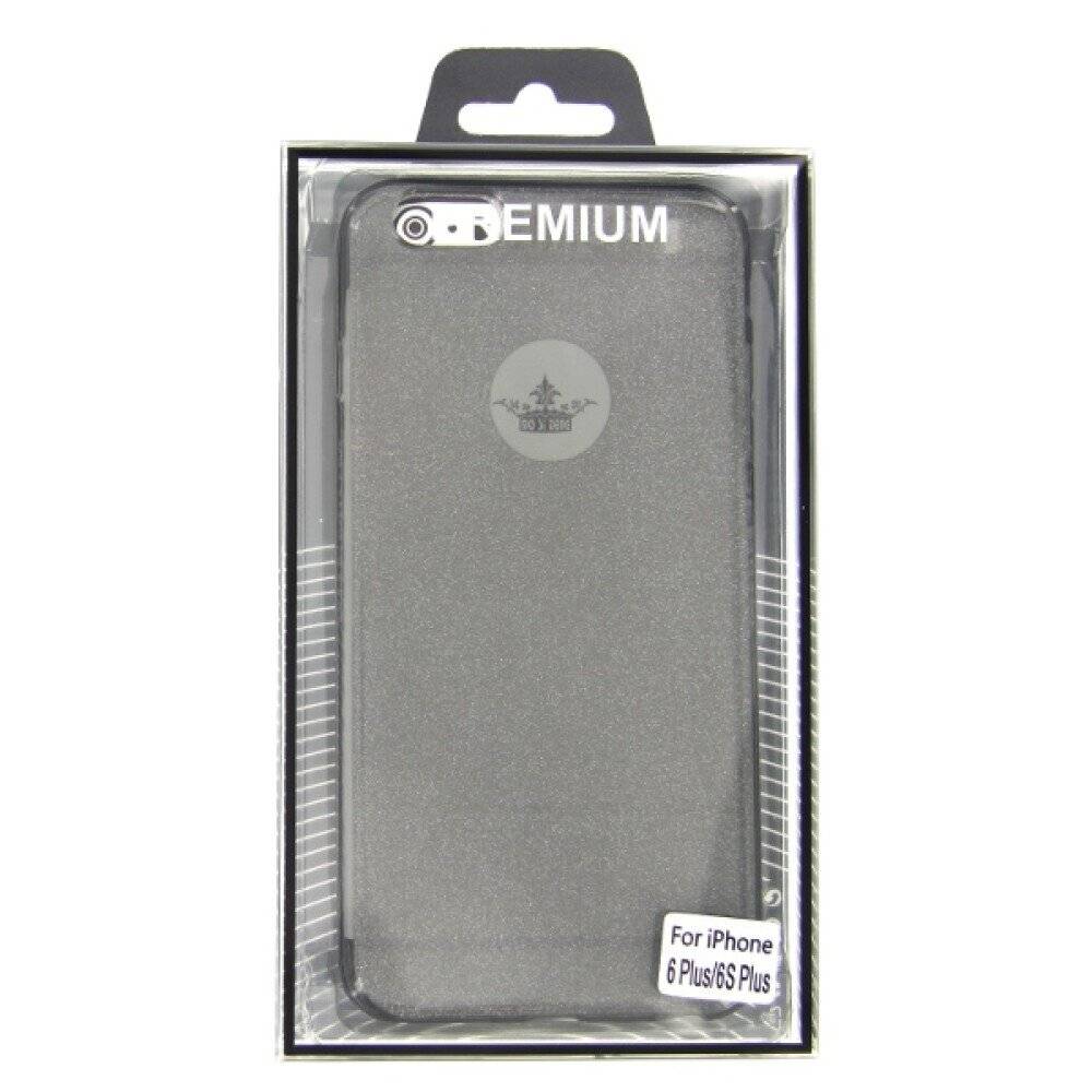 TPU Handyhülle für iPhone 6 6S Plus schwarz Glitzer Schutzhülle