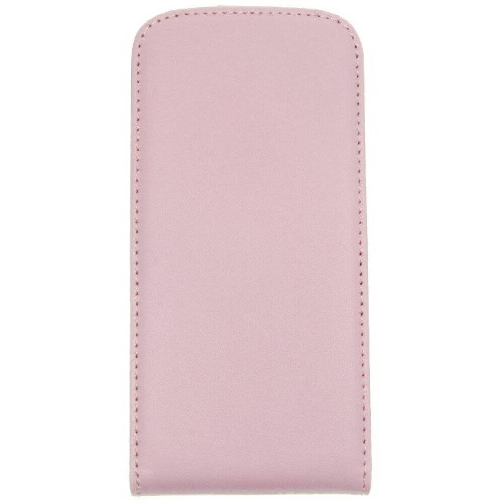 Slim Leder Flip Handyhülle für Galaxy S5 Mini Rosa Schutz Tasche