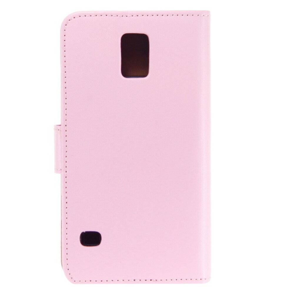 Book Case Handyhülle für Samsung Galaxy S5 Pink Künstliches Leder Tasche Schutz
