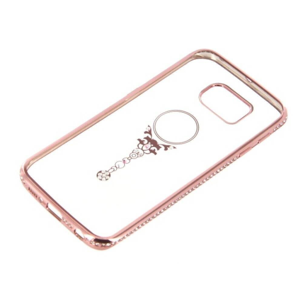 TPU Handyhülle für Samsung S6 Edge - Rosegold Bling Schutz