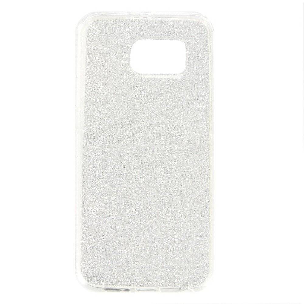 TPU Handyhülle für Samsung Galaxy S6 silber Glitter Schutz