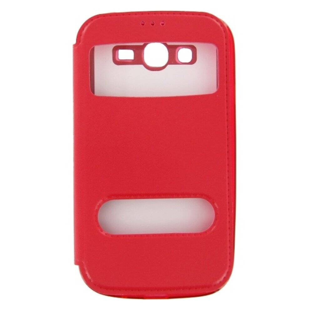 Flip Cover Handyhülle für Samsung I9060 Grand Neo Rot Schutz Tasche