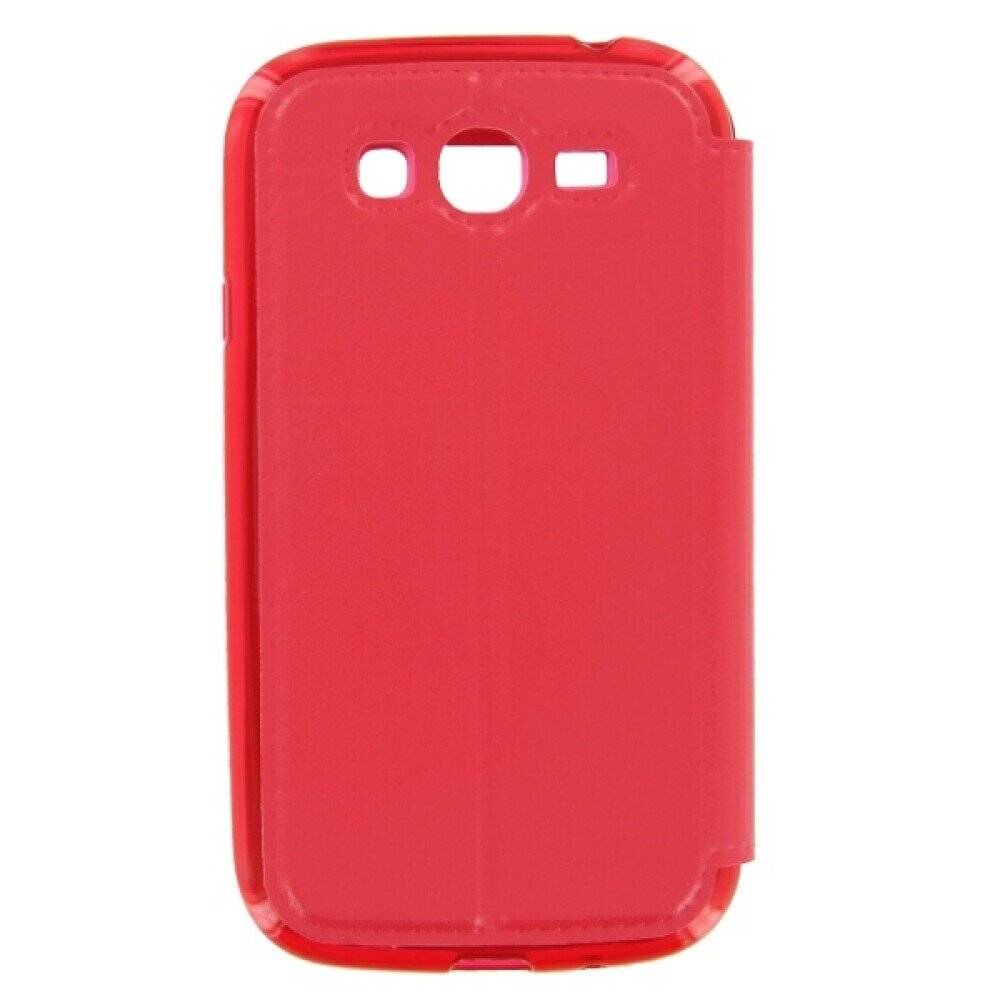 Flip Cover Handyhülle für Samsung I9060 Grand Neo Rot Schutz Tasche